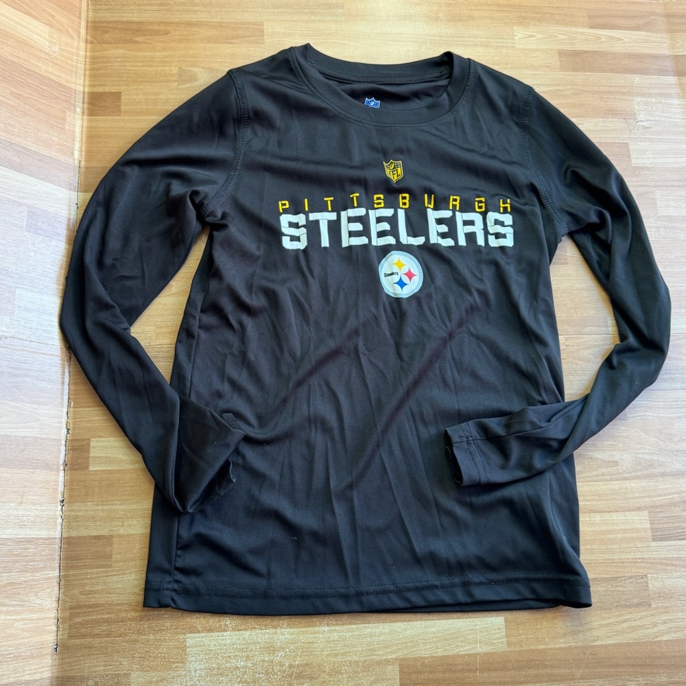 NFL Pittsburgh Steelers long sleeve black top size 8